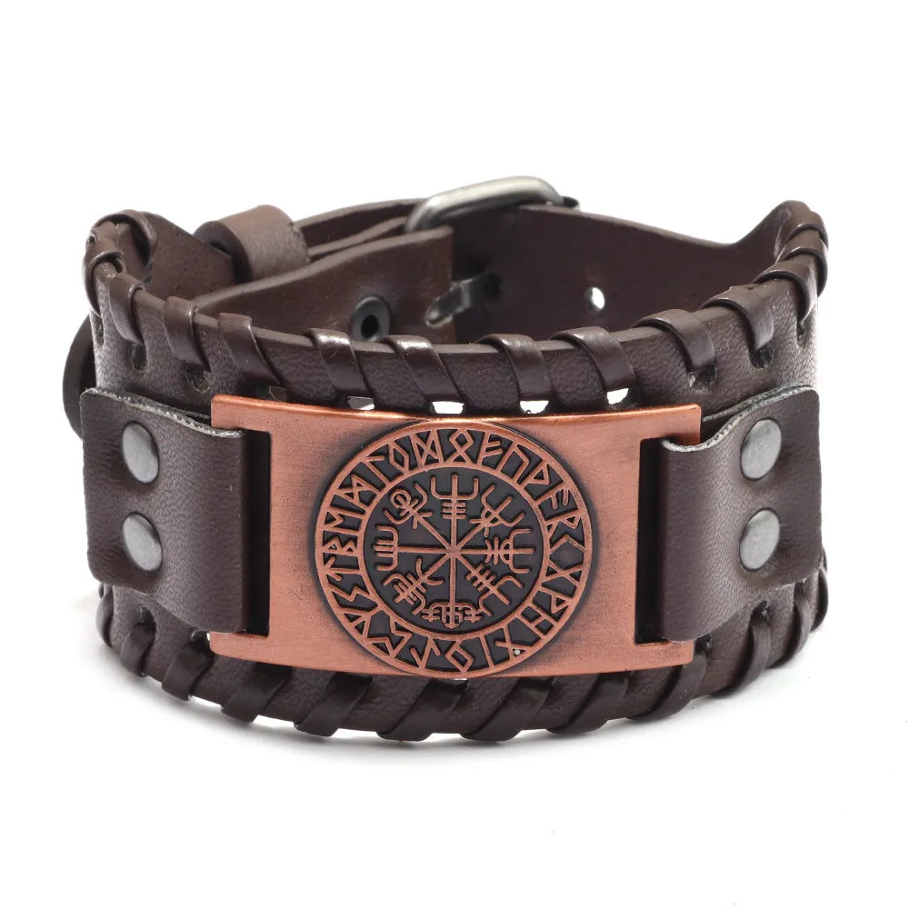 Pulseira de Couro Vintage
