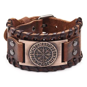 Pulseira de Couro Vintage