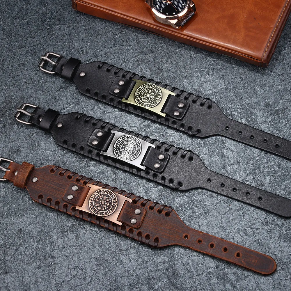 Pulseira de Couro Vintage