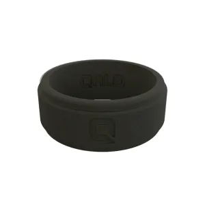 QALO Men's Black Step Edge Q2X Silicone Ring
