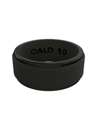 QALO Men's Step Edge Polished Silicone Ring