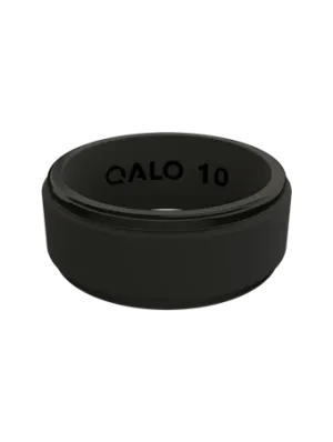QALO Men's Step Edge Polished Silicone Ring