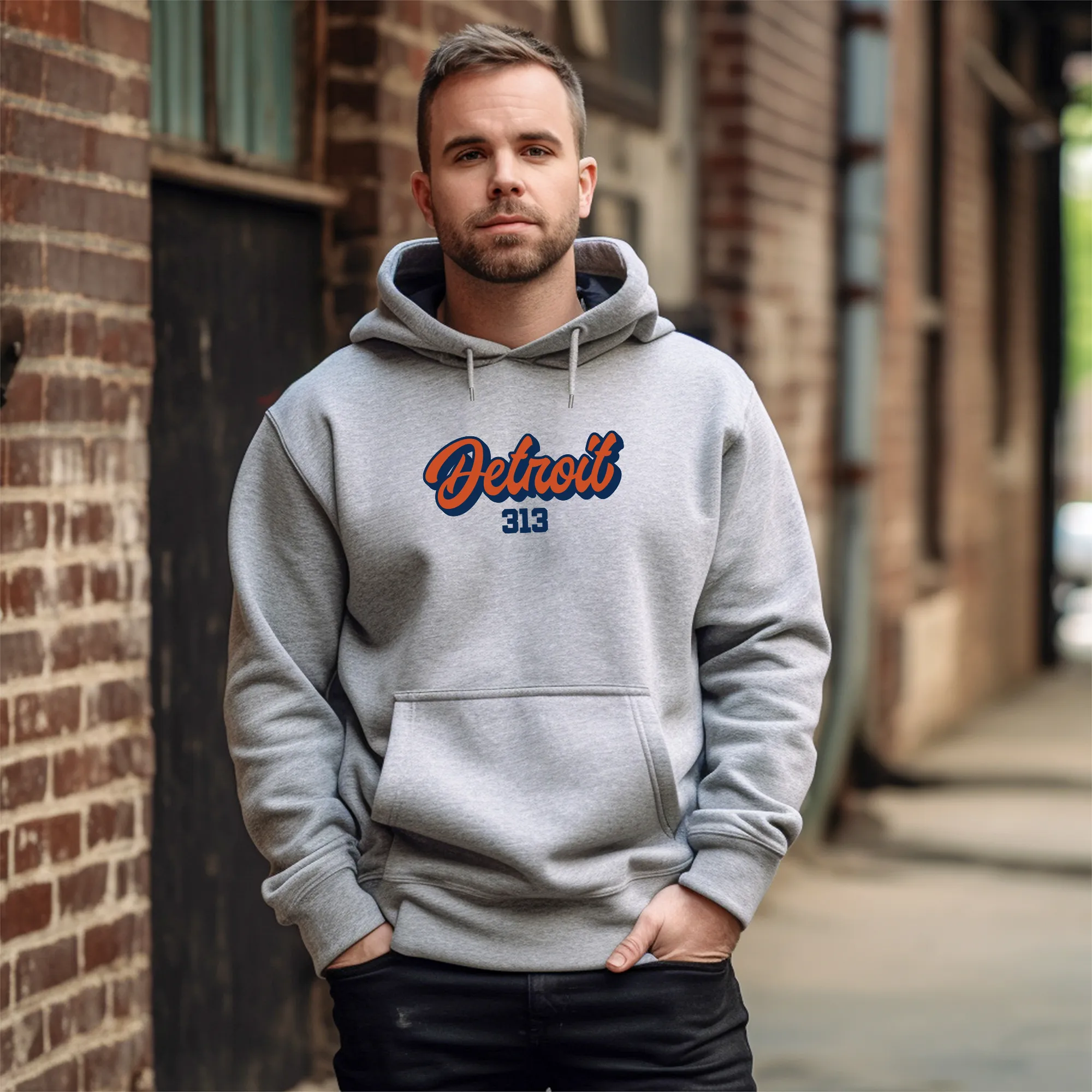 "313 Baseball" Men's Classic Hoodie