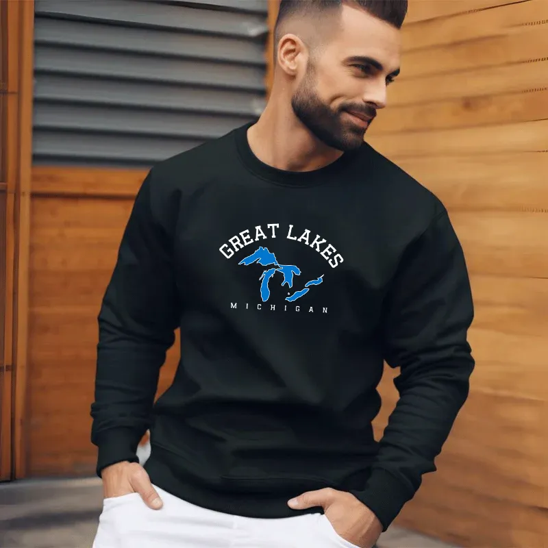 "5 Great Lakes" Men's Long Sleeve T-Shirt