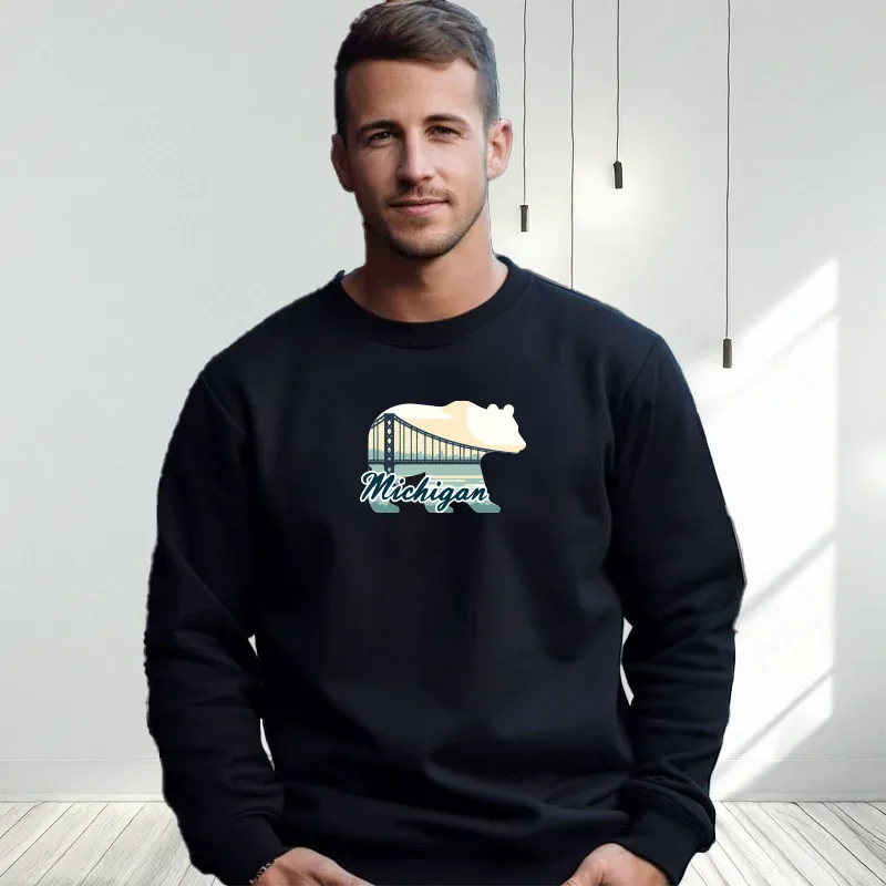 "Bear Bridge" Men's Classic Crew Sweatshirt