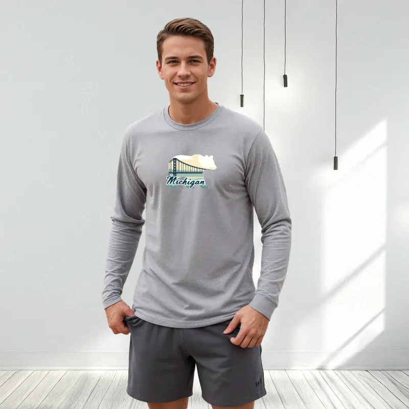 "Bear Bridge" Men's Long Sleeve T-Shirt