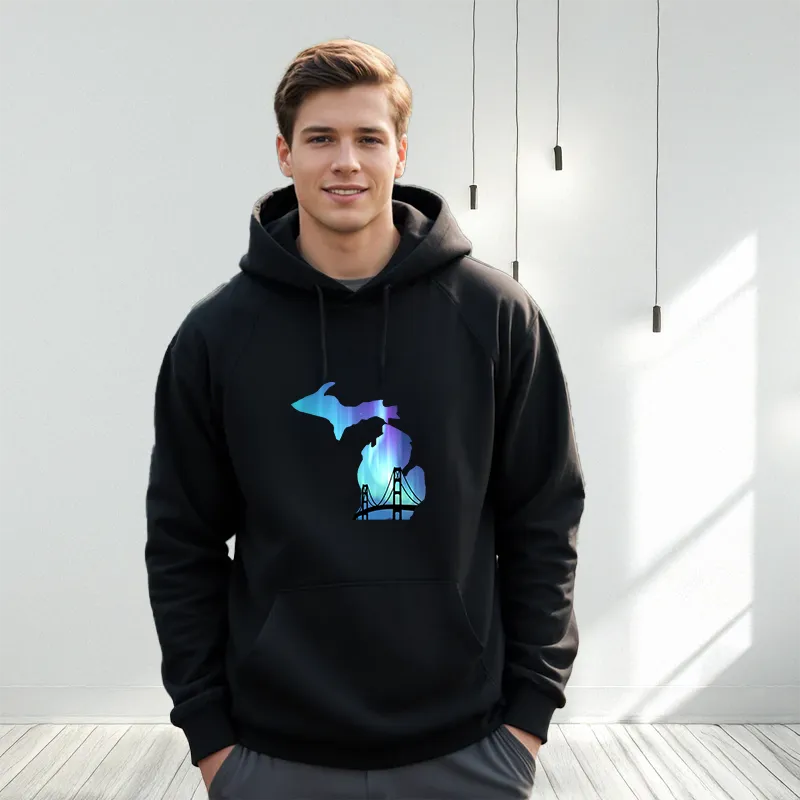 "Bridge Northern Lights" Men's Classic Hoodie
