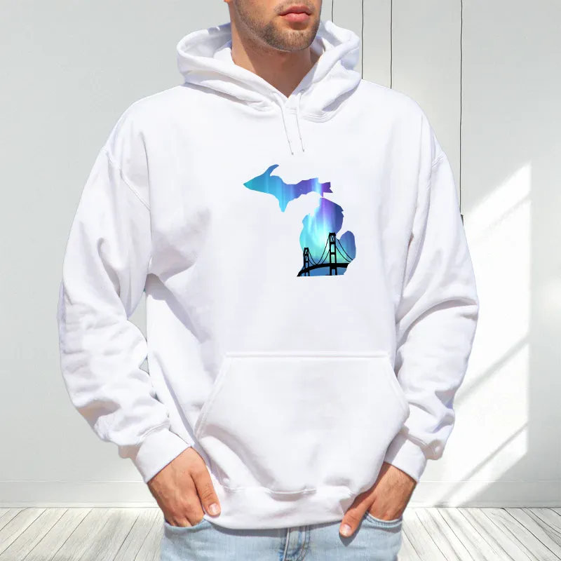 "Bridge Northern Lights" Men's Classic Hoodie