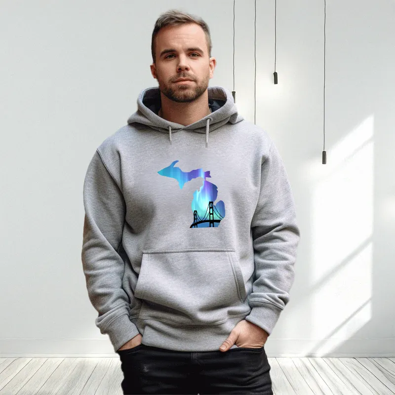 "Bridge Northern Lights" Men's Classic Hoodie