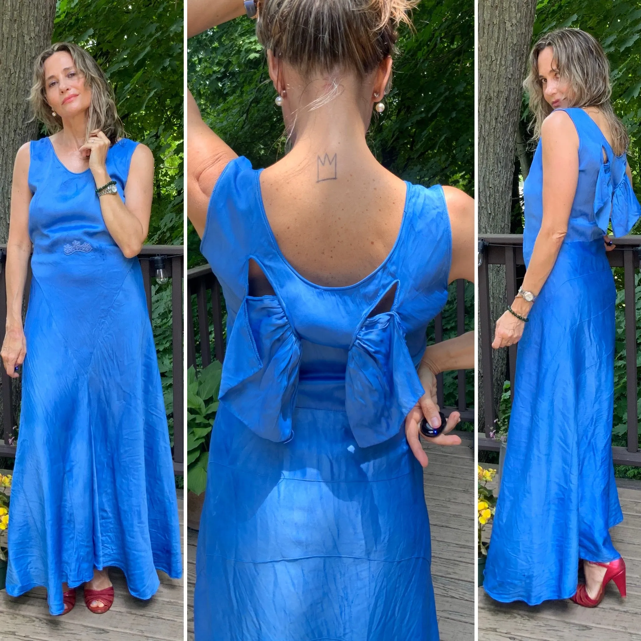 "Fairy" Satin Dress with wings - 30s