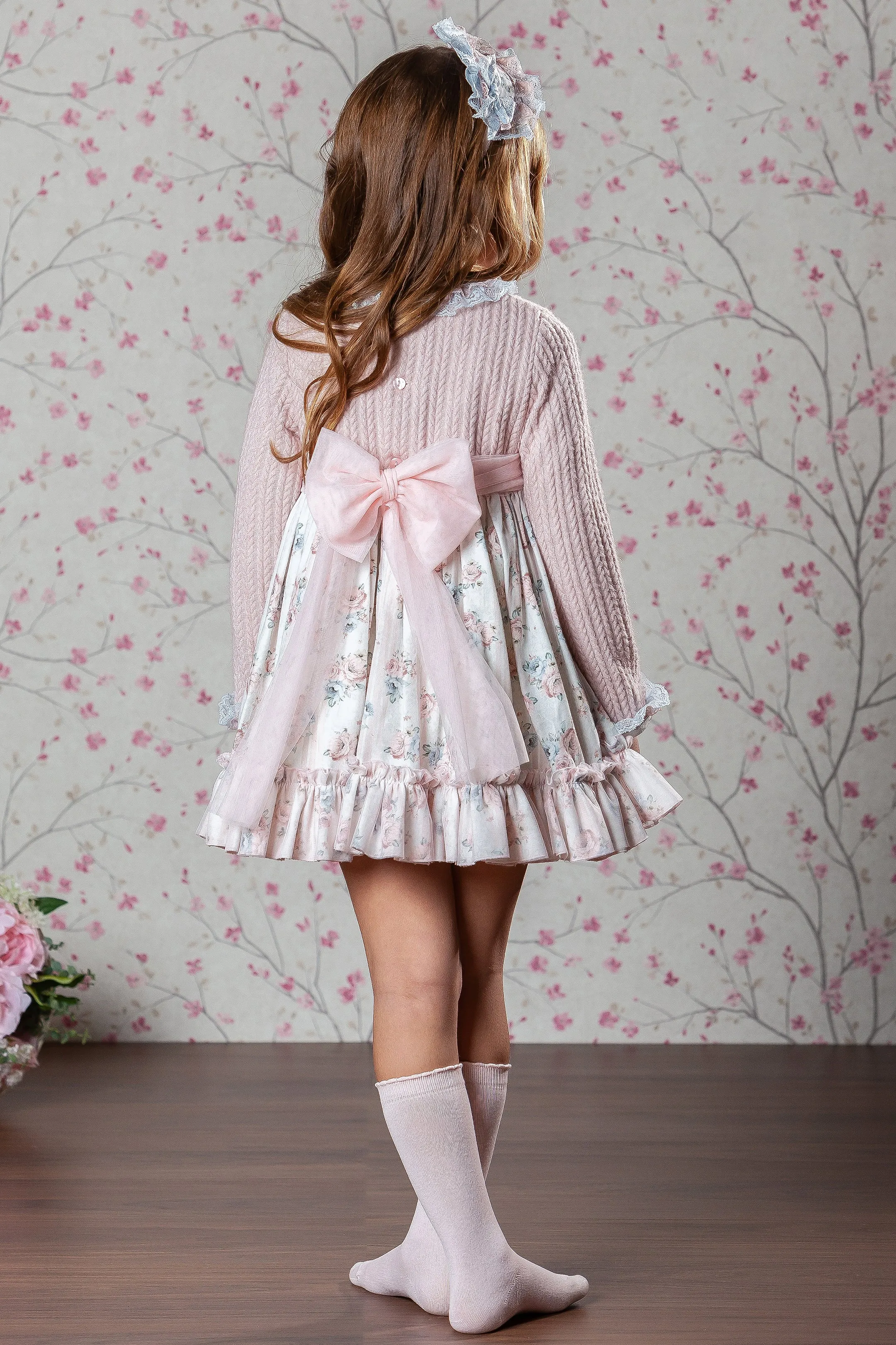 "Florence" Pink Vintage Floral Dress