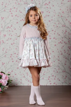 "Florence" Pink Vintage Floral Dress