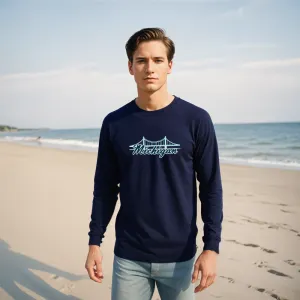 "Mackinac Bridge" Men's Long Sleeve T-Shirt