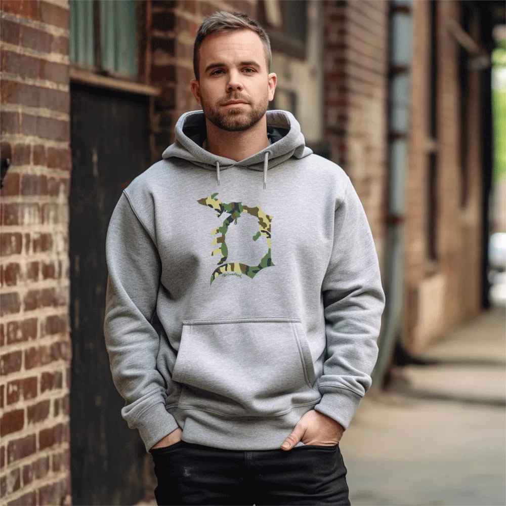 "Michigan D Camo" Men's Classic Hoodie
