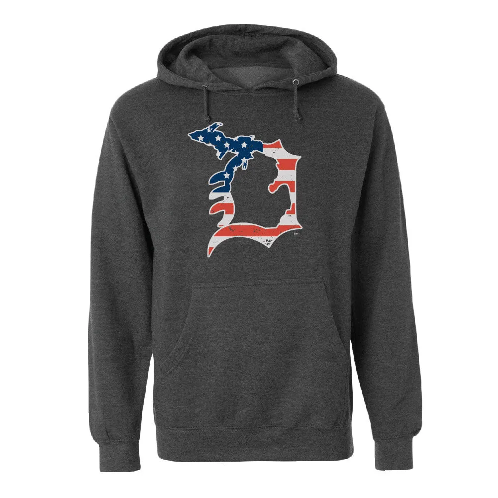 "Michigan D Flag" Men's Classic Hoodie