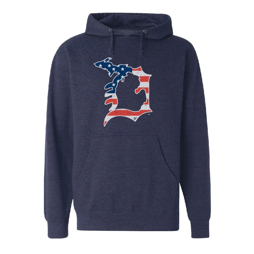 "Michigan D Flag" Men's Classic Hoodie