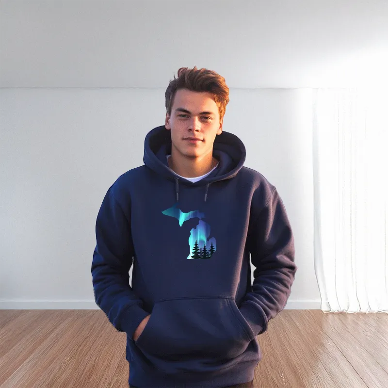 "Michigan Northern Lights" Men's Classic Hoodie