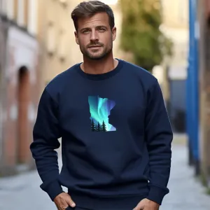 "Minnesota Northern Lights" Men's Classic Crew Sweatshirt