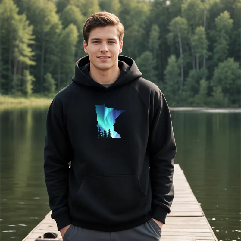 "Minnesota Northern Lights" Men's Classic Hoodie