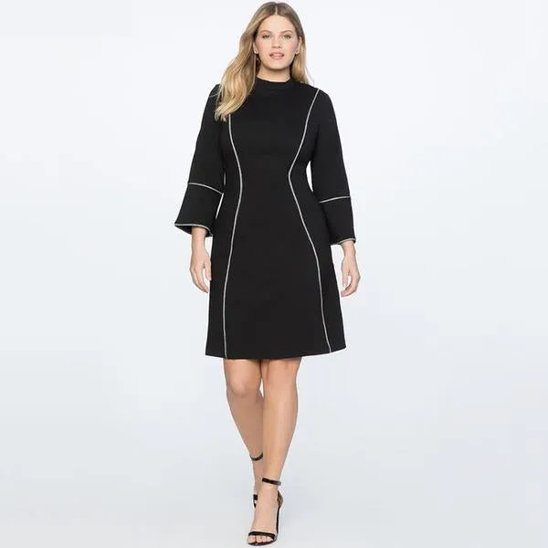 "Modern Mystique" Vintage Dress - Black