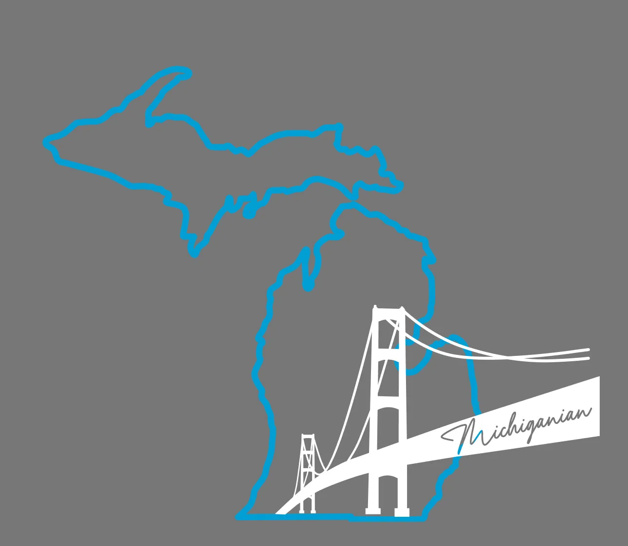 "NEW Michiganian Bridge" Men's Long Sleeve T-Shirt