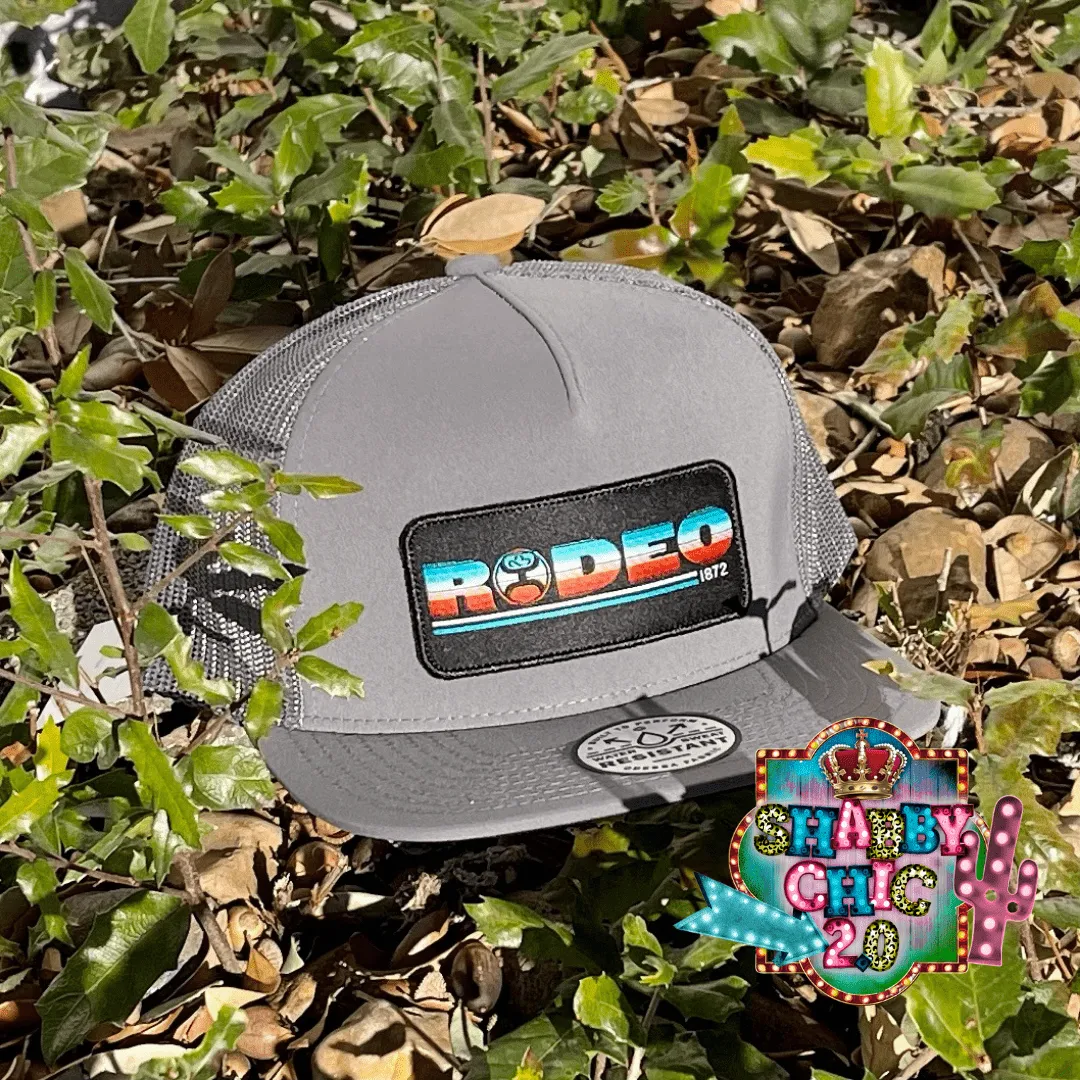"Rodeo" Hooey Grey 5-Panel Trucker with Serape / Black Rectangle Patch - OSFA