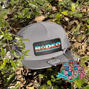 "Rodeo" Hooey Grey 5-Panel Trucker with Serape / Black Rectangle Patch - OSFA