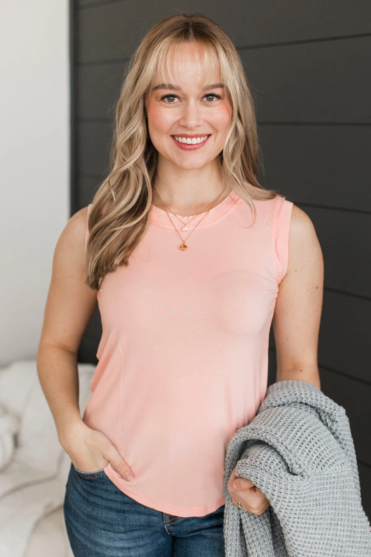 Rather Impressive Lightweight Tank Top- Soft Pink