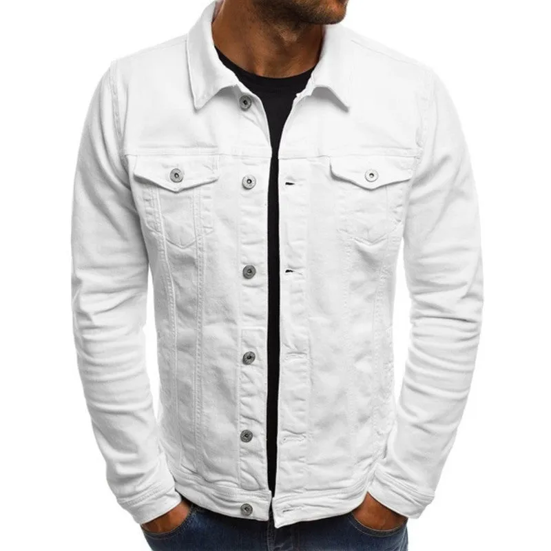Raveston | Mens Denim Jacket Slim Fit Trucker Style Jean Coat for Streetwear, Casual Outfits & Vintage Layering