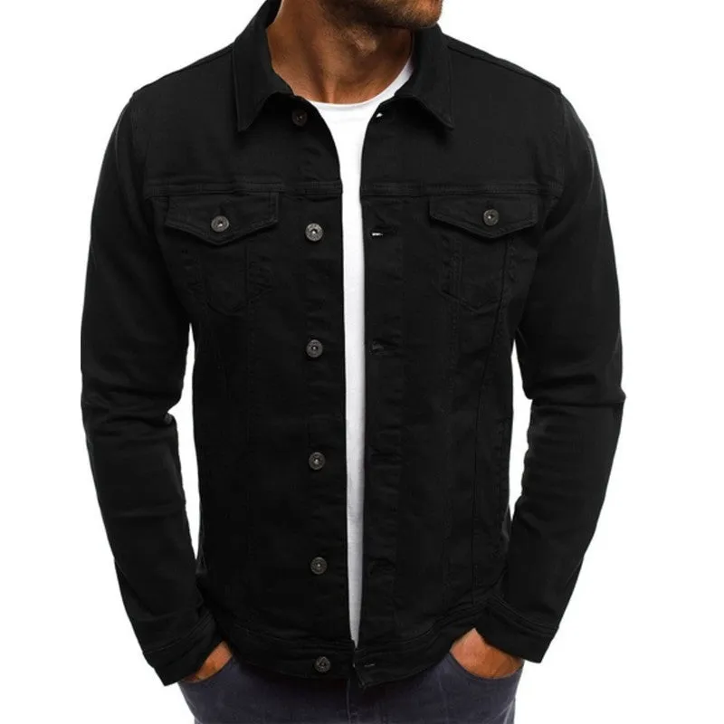 Raveston | Mens Denim Jacket Slim Fit Trucker Style Jean Coat for Streetwear, Casual Outfits & Vintage Layering