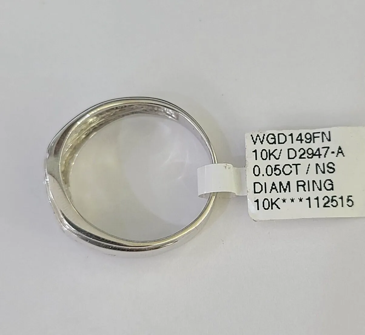 Real 10k DAD Diamond Ring Mens White Gold Size 10 Ring 10kt Genuine
