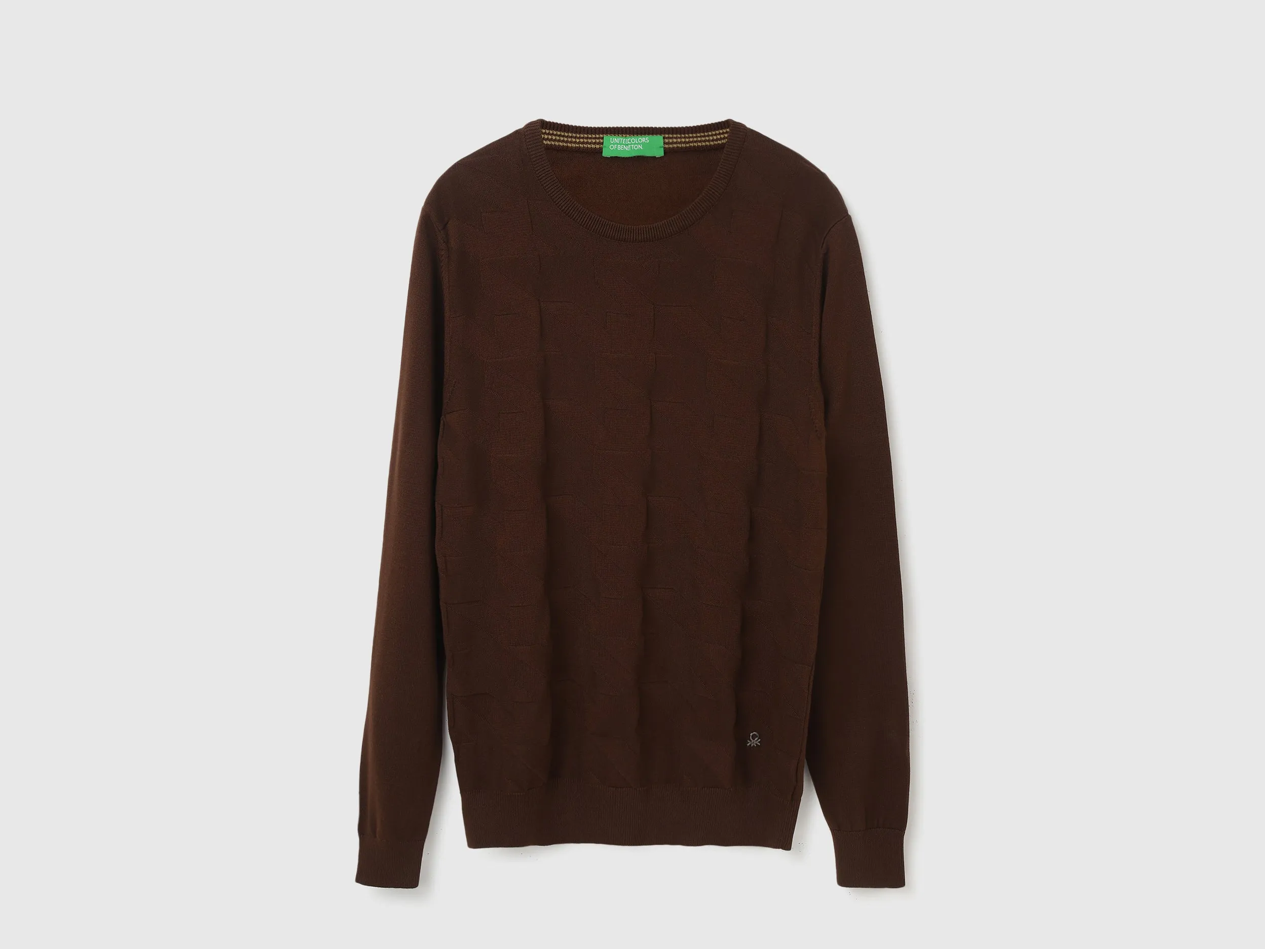 Regular Fit Round Neck Houndstooth Sweatshirts