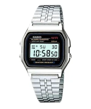 Reloj Vintage casual correa de Acero inoxidable A-159W-1