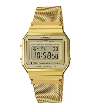 Reloj Vintage casual correa de Acero inoxidable A-700WMG-9A
