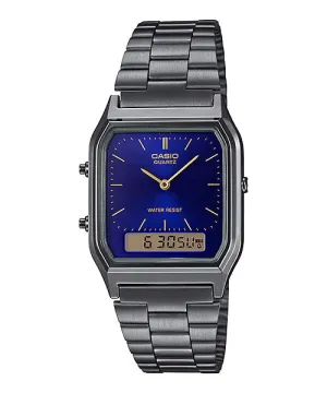 Reloj Vintage casual correa de Acero inoxidable AQ-230GG-2A