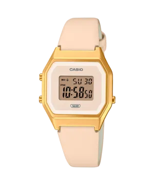 Reloj Vintage casual correa de cuero LA-680WEGL-4