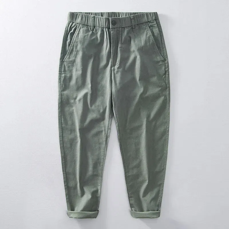 Retro Tooling Multi-Pocket Cotton Pants: Casual Comfort with Vintage Charm
