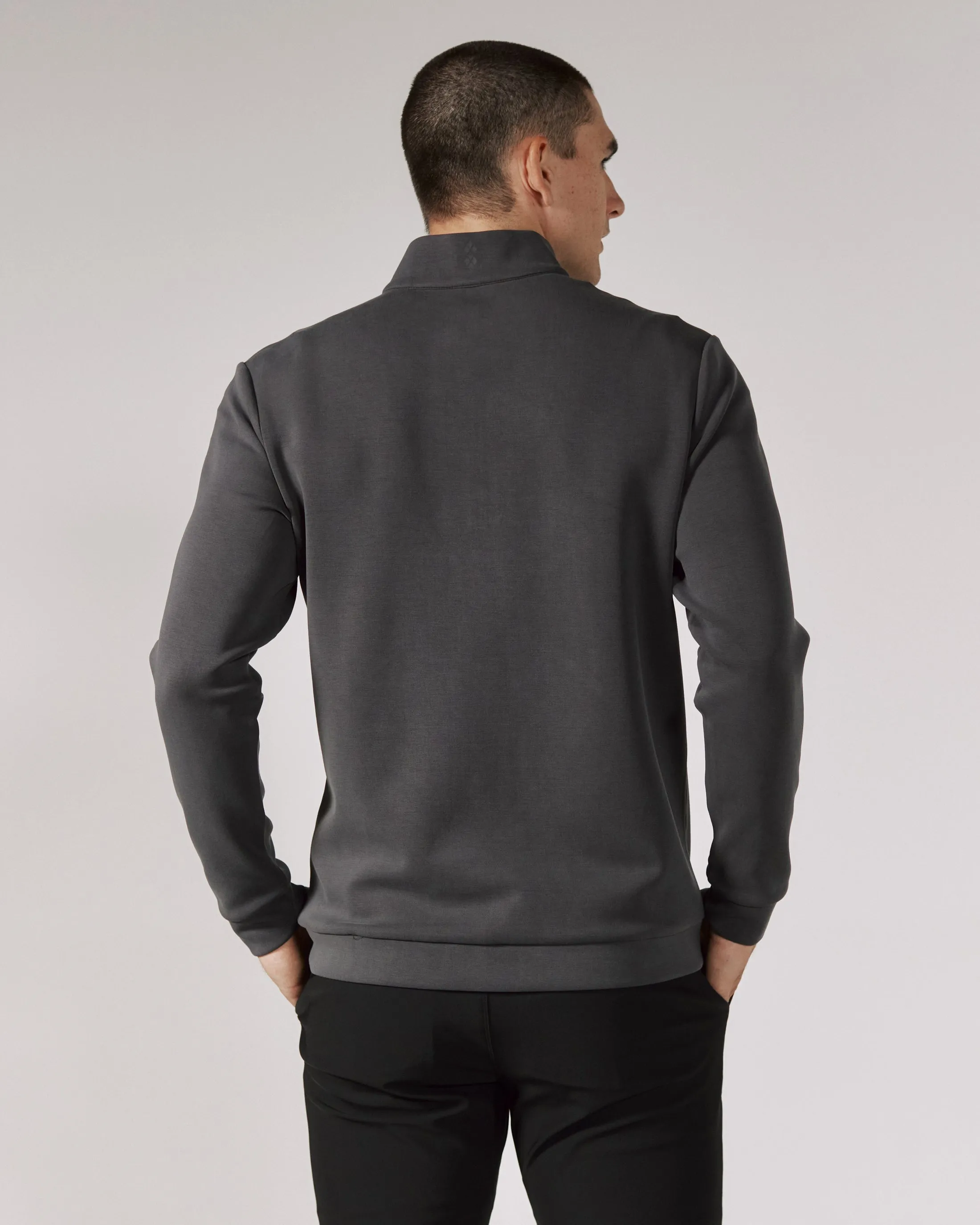 REV Anthracite Quarter-Zip Mock Neck