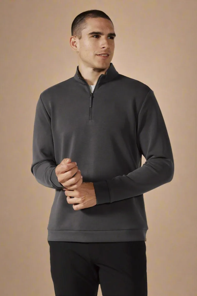 REV Anthracite Quarter-Zip Mock Neck