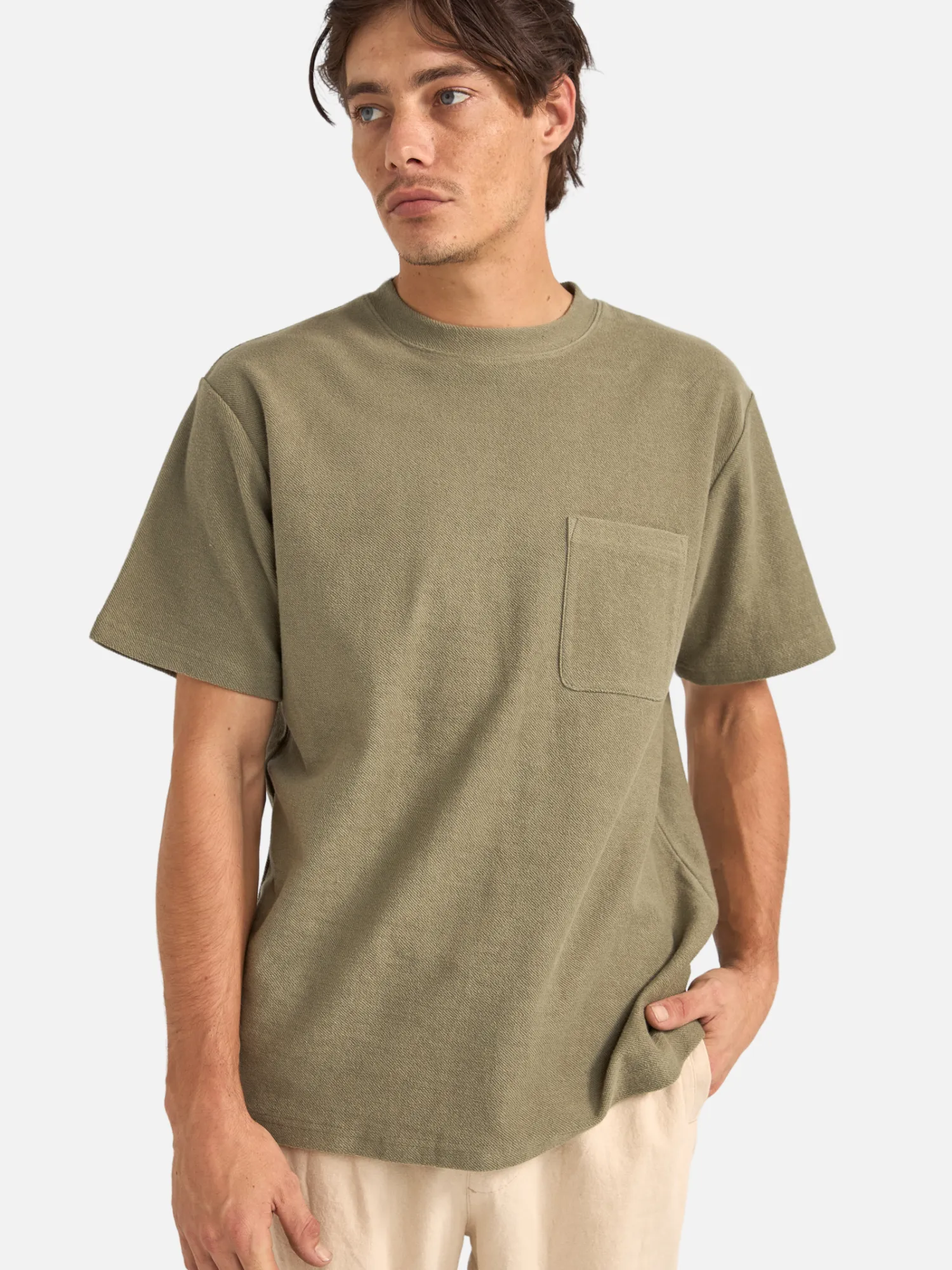 Rhythm Vintage Terry Short Sleeve T-Shirt - Sage