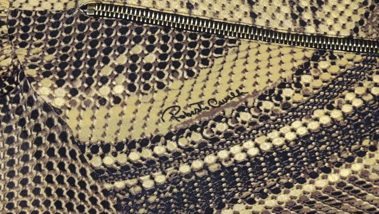 Roberto Cavalli Snake Print Dress