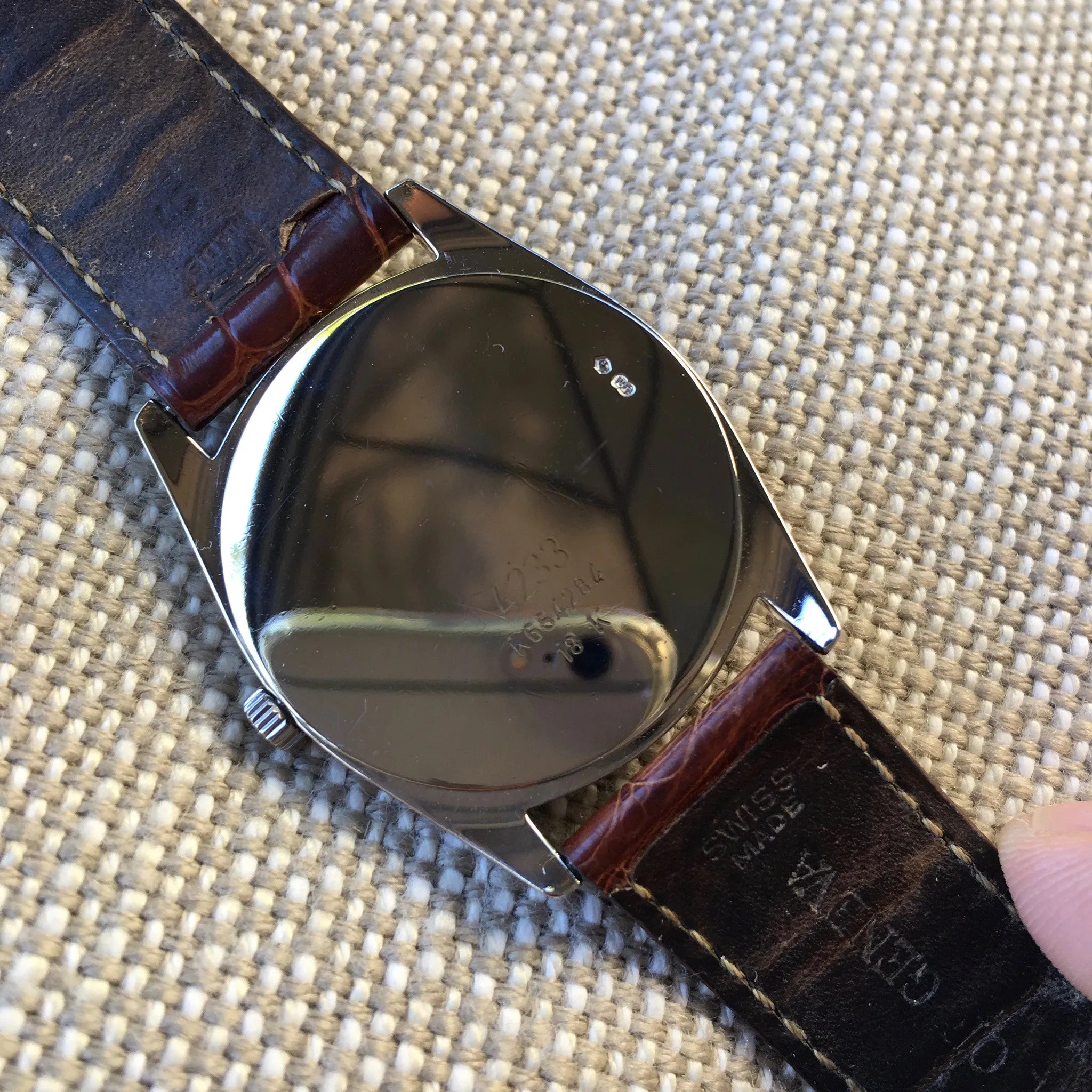 Rolex Cellini 4233 18K White Rose Gold Manual Dress Wristwatch Box Papers