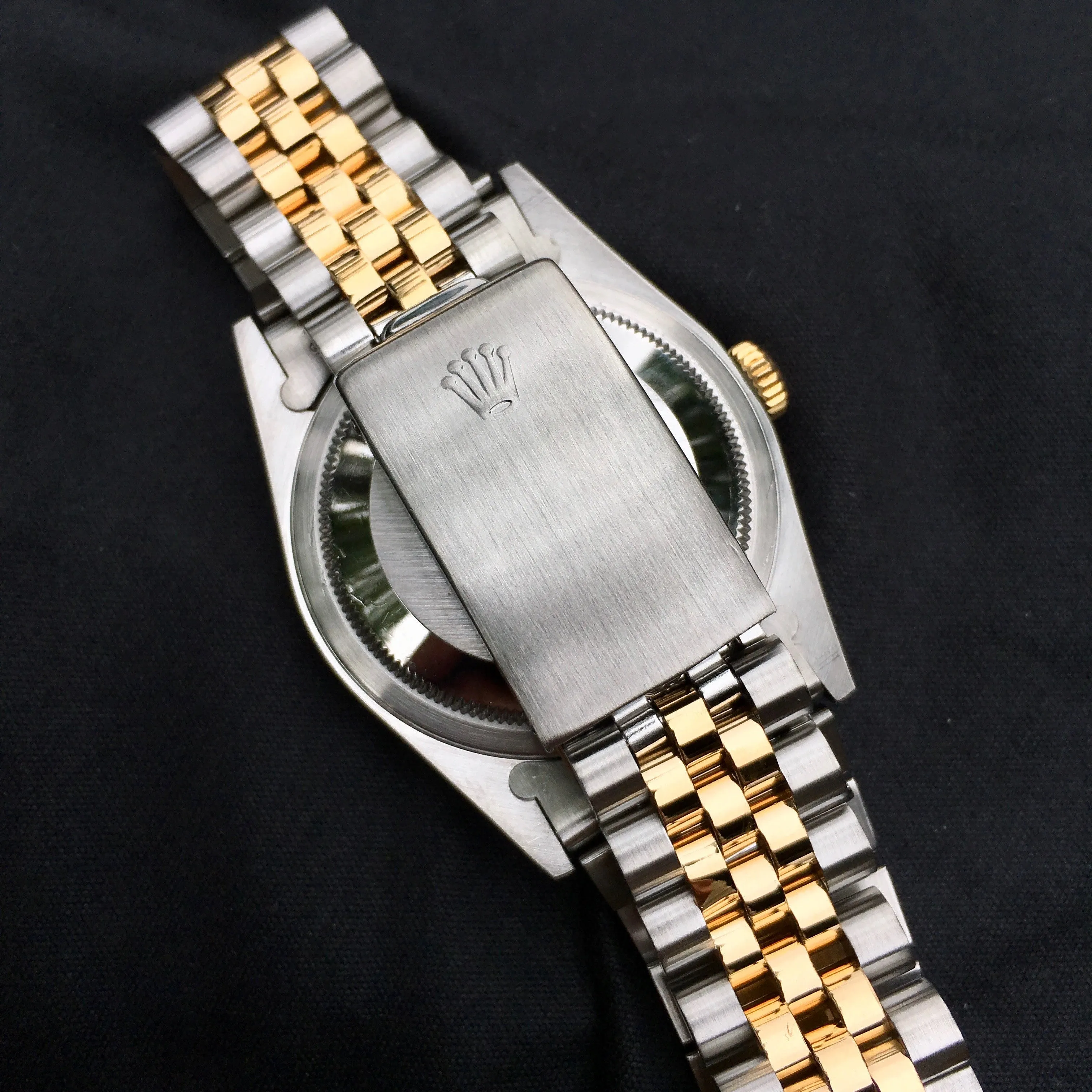 Rolex Datejust 16233 Two Tone Champagne Stick Automatic Wristwatch Circa 1991