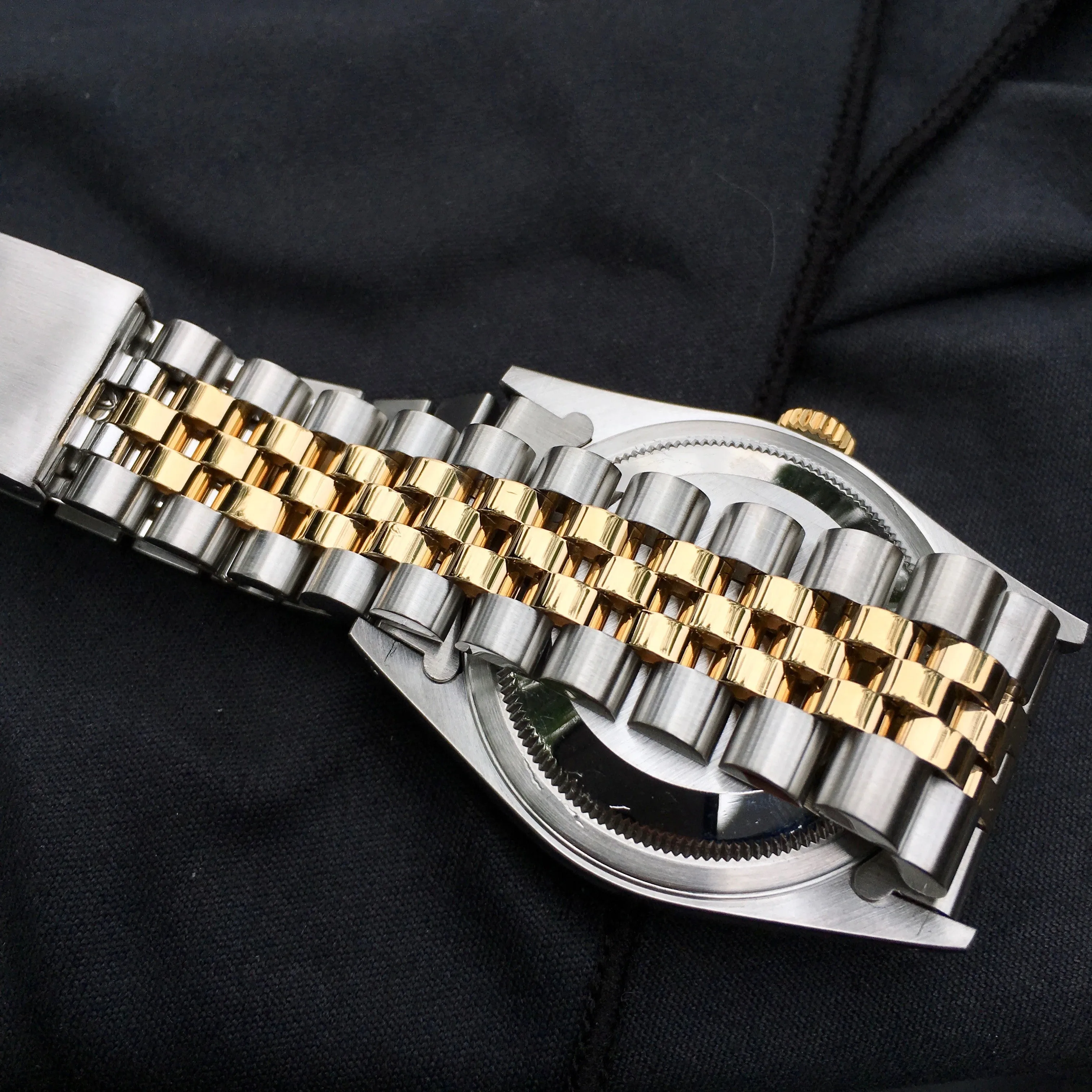 Rolex Datejust 16233 Two Tone Champagne Stick Automatic Wristwatch Circa 1991