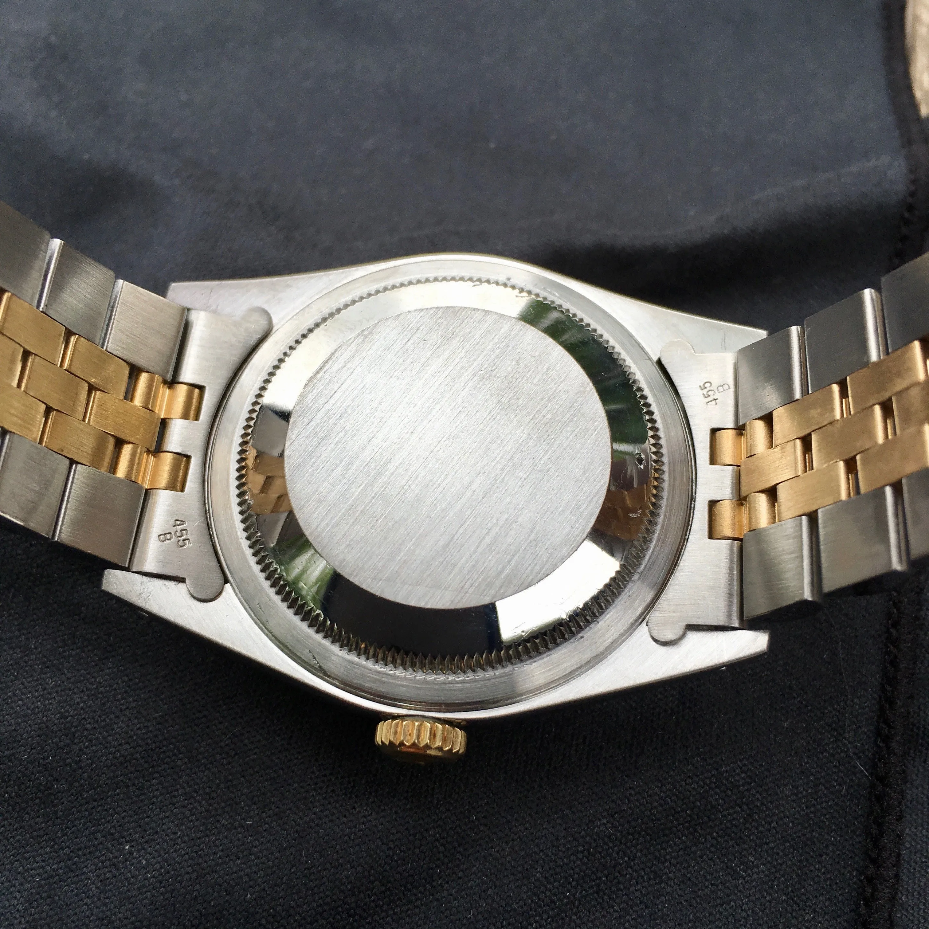 Rolex Datejust 16233 Two Tone Champagne Stick Automatic Wristwatch Circa 1991