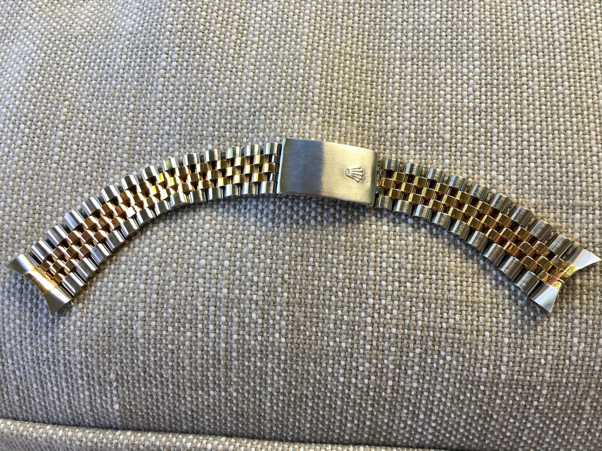 Rolex Jubilee 62523H-18 Two Tone Steel 18K Gold 455 B Ends Bracelet 7.25"