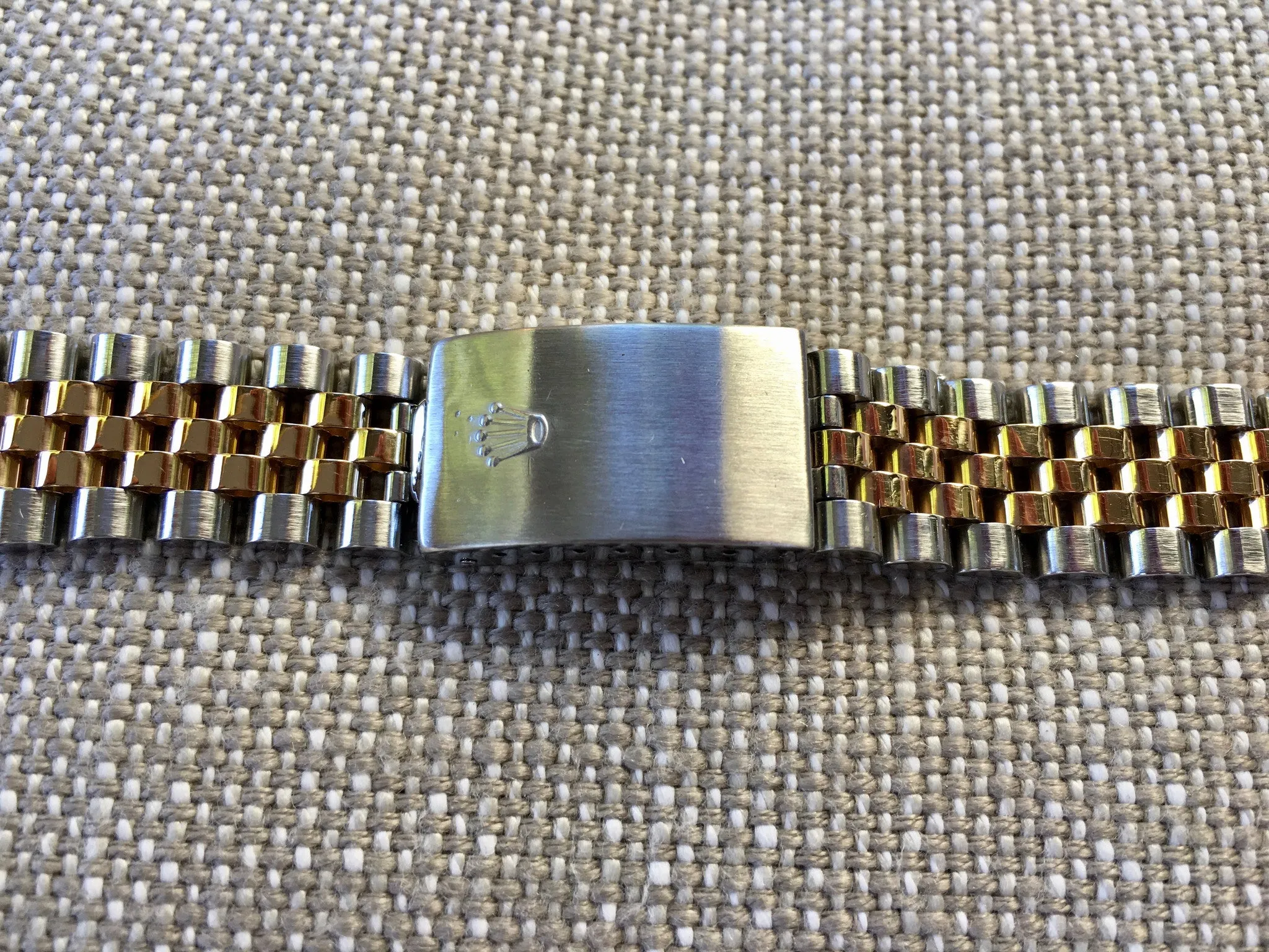 Rolex Jubilee 62523H-18 Two Tone Steel 18K Gold 455 B Ends Bracelet 7.25"