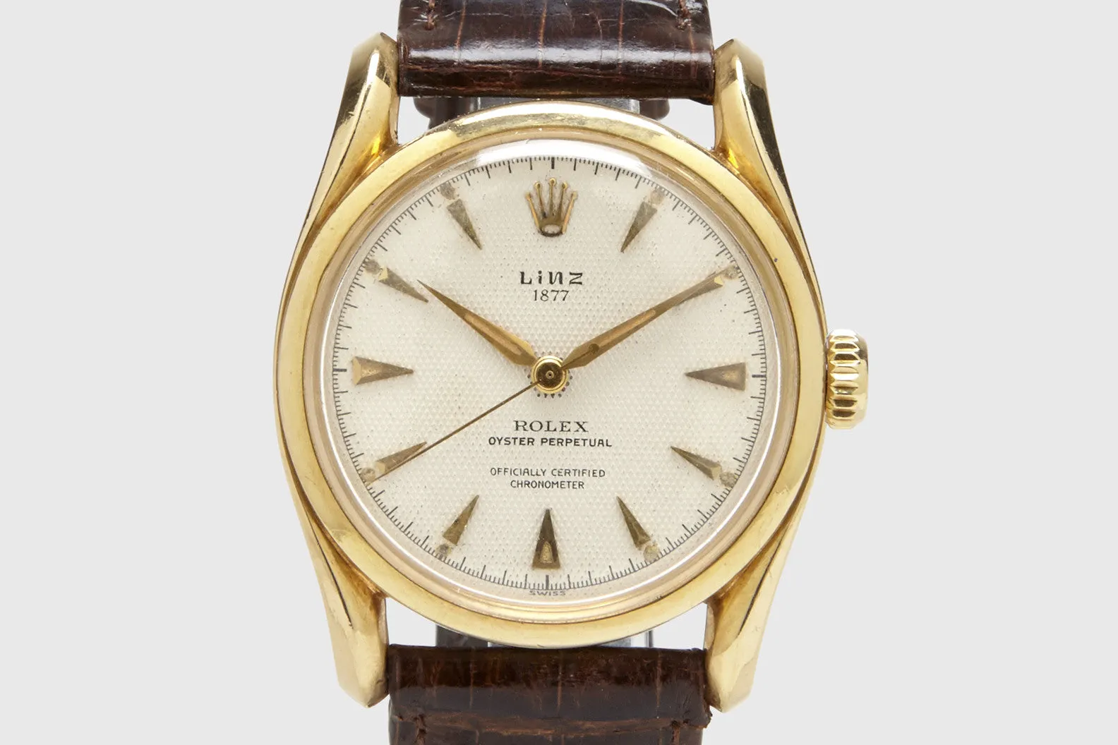 Rolex Oyster Perpetual Bombé Linz Dial