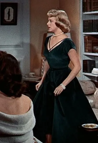 Rosemary Clooney as Betty Haynes Green Velvet Vintage Dress from White Christmas Dress
