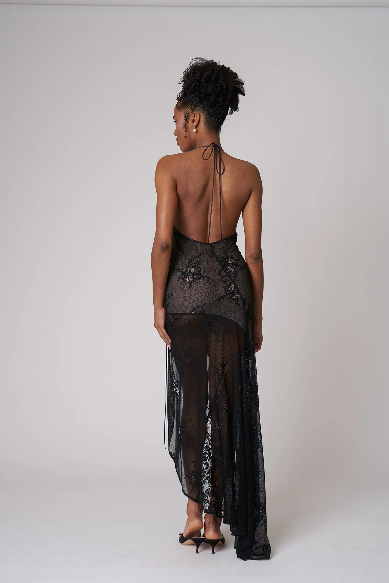 ROSSALI DRESS - EBONY LACE